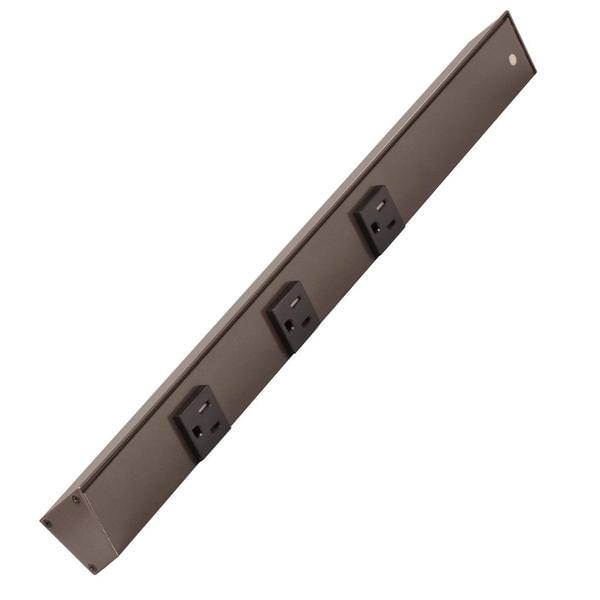 18" 15 amp 120 volt Bronze Under Cabinet Power Strip